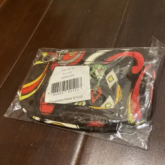 Vera Bradley Small Wallet “Puccini” Clip Zip ID Pocket Coin Purse New SEALED - Picture 3 of 3